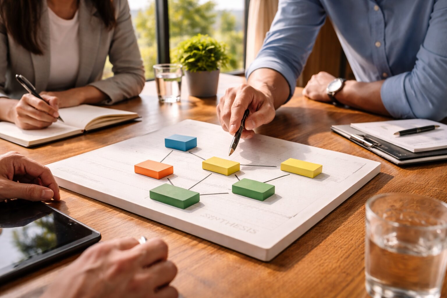 Equipe discutant du developpement produit